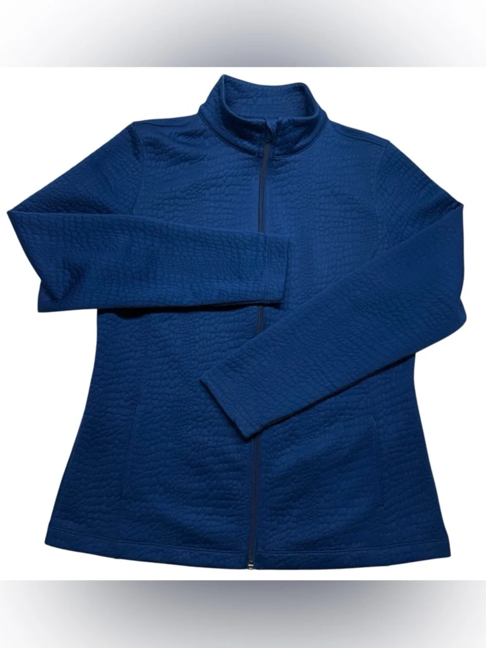 LADY HAGEN Golf Blue Full Zip Jacket M Pebble Textured - Picture 3 of 6